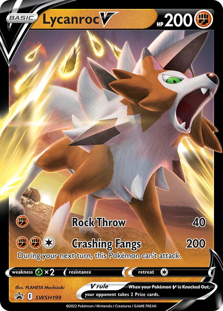 Lycanroc V Pokemon card