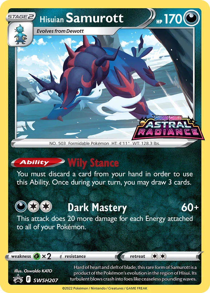 Hisuian Samurott Pokemon card