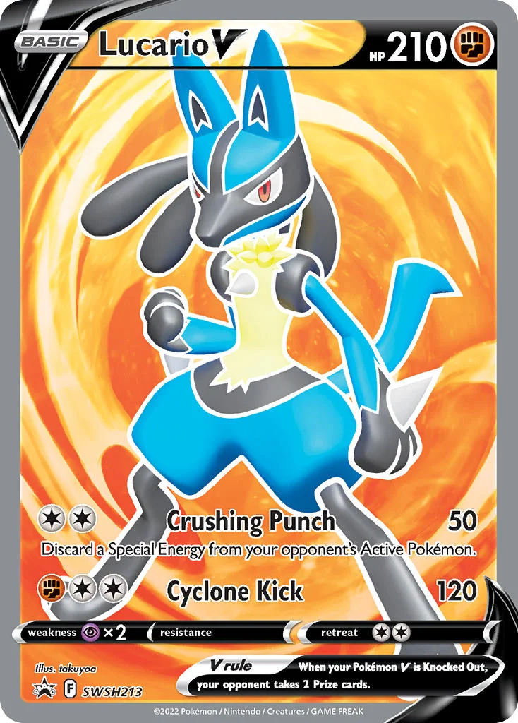 Lucario V Pokemon card