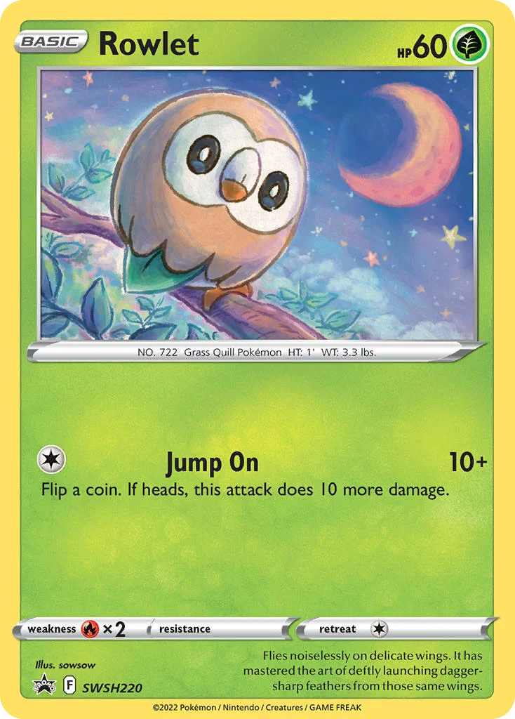Rowlet Pokemon card