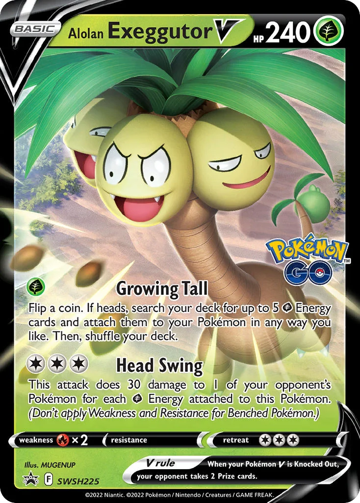 Alolan Exeggutor V Pokemon card