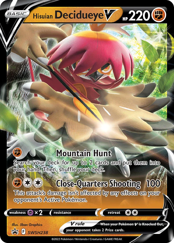 Hisuian Decidueye V Pokemon card