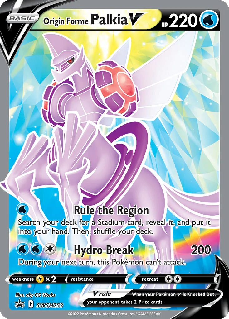 Origin Forme Palkia V Pokemon card