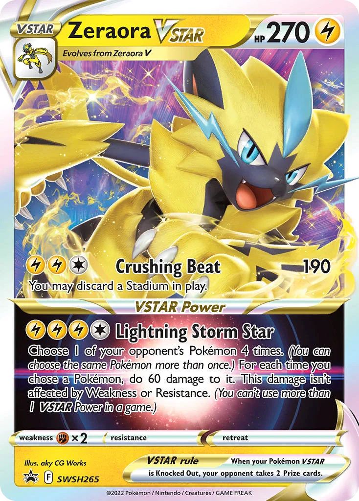 Zeraora VSTAR Pokemon card