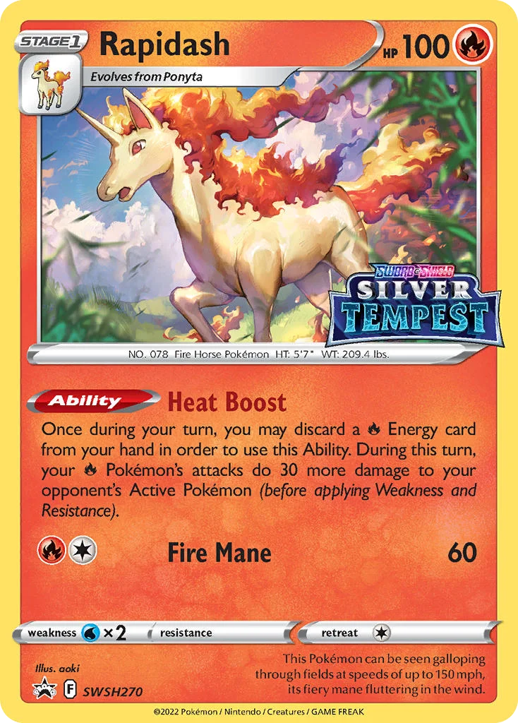 Rapidash Pokemon card