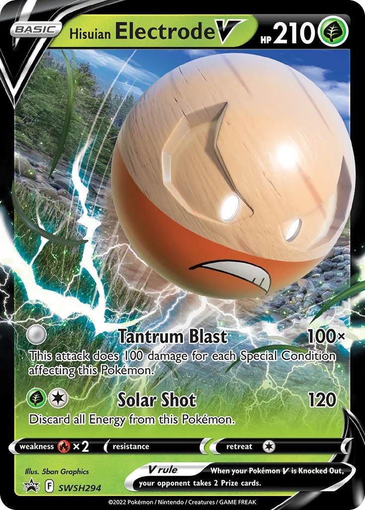 Hisuian Electrode V Pokemon card