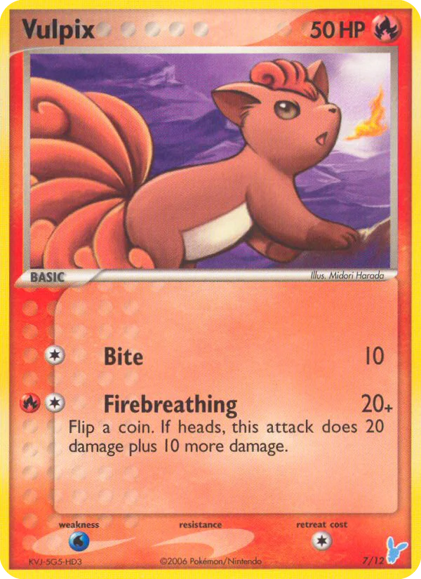 Vulpix Pokemon card