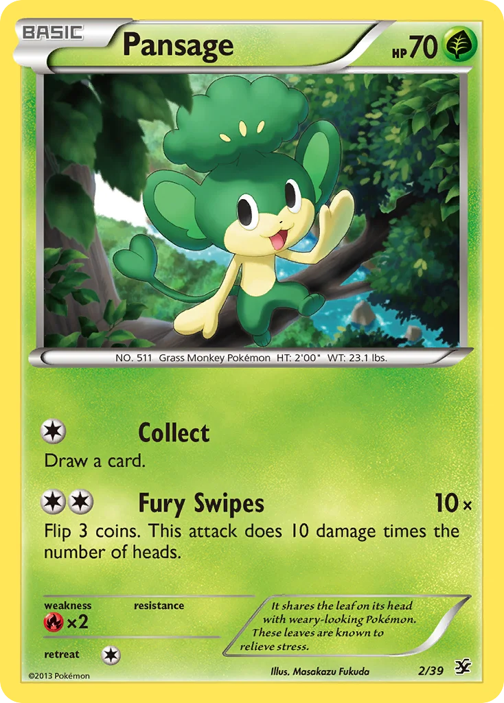 Pansage Pokemon card