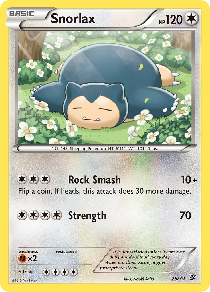 Snorlax Pokemon card