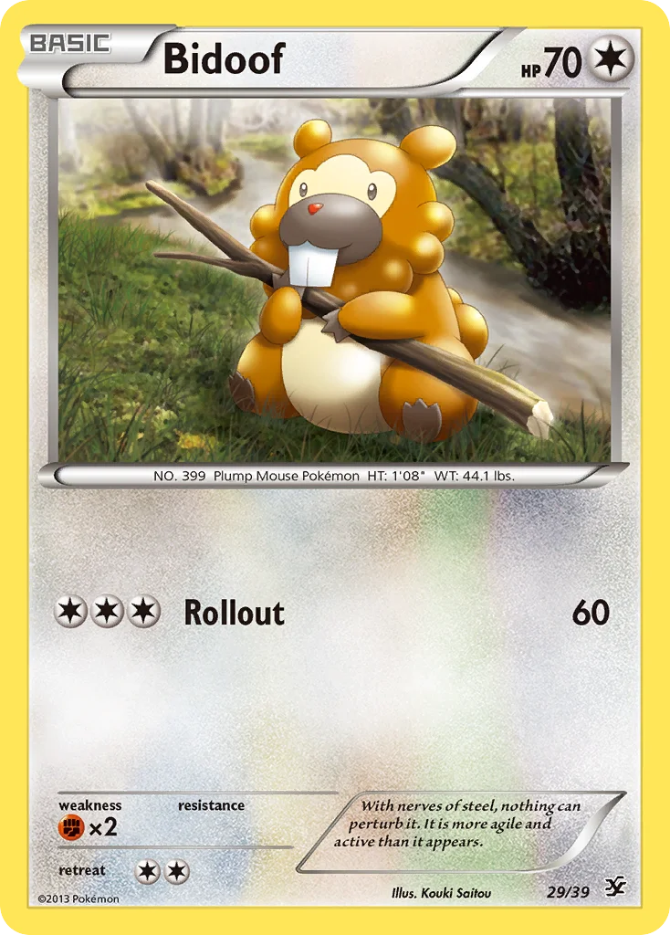 Bidoof Pokemon card