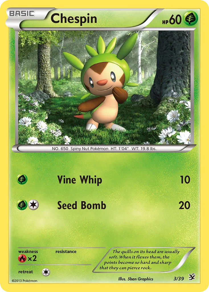 Chespin Pokemon card
