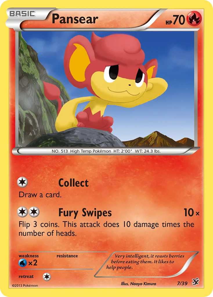 Pansear Pokemon card