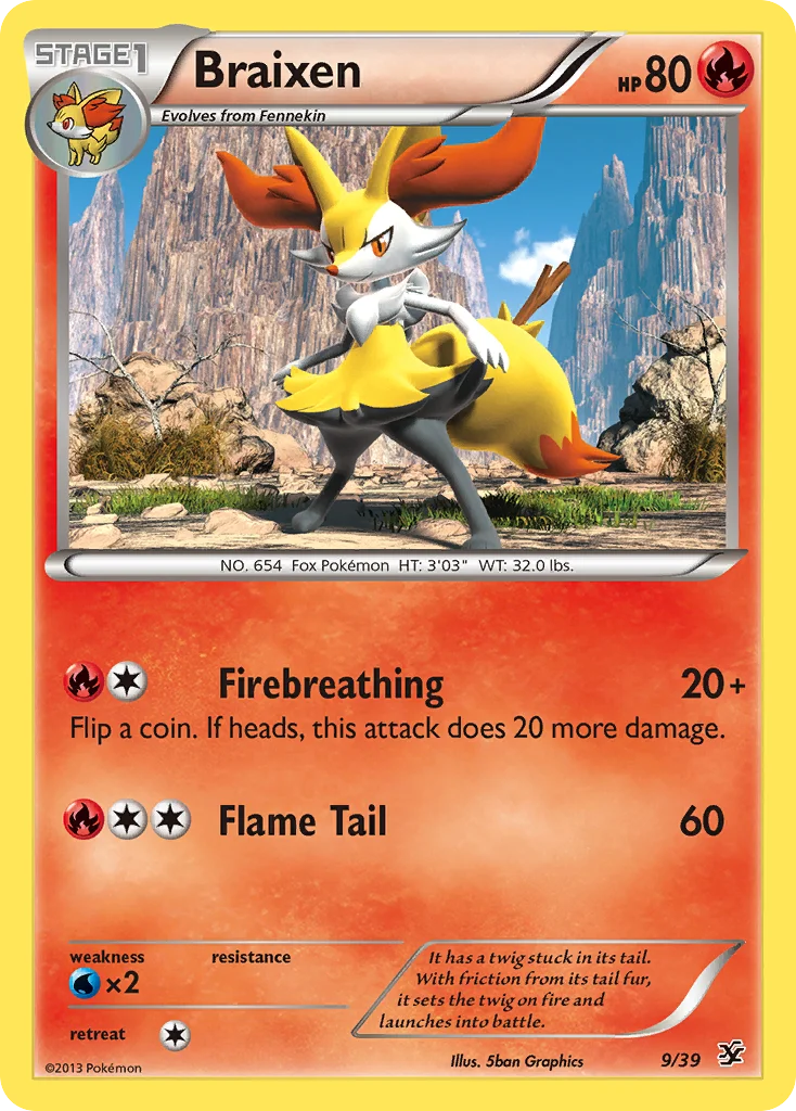 Braixen Pokemon card
