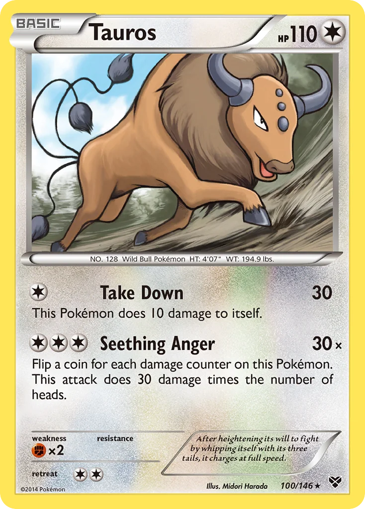 Tauros Pokemon card
