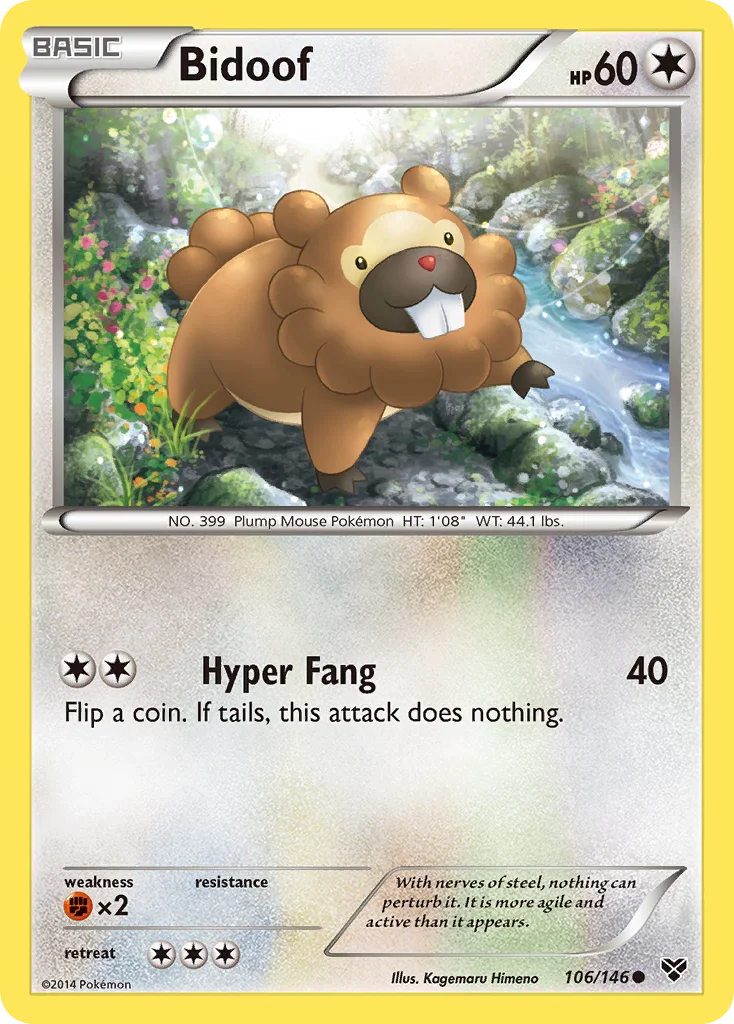 Bidoof Pokemon card