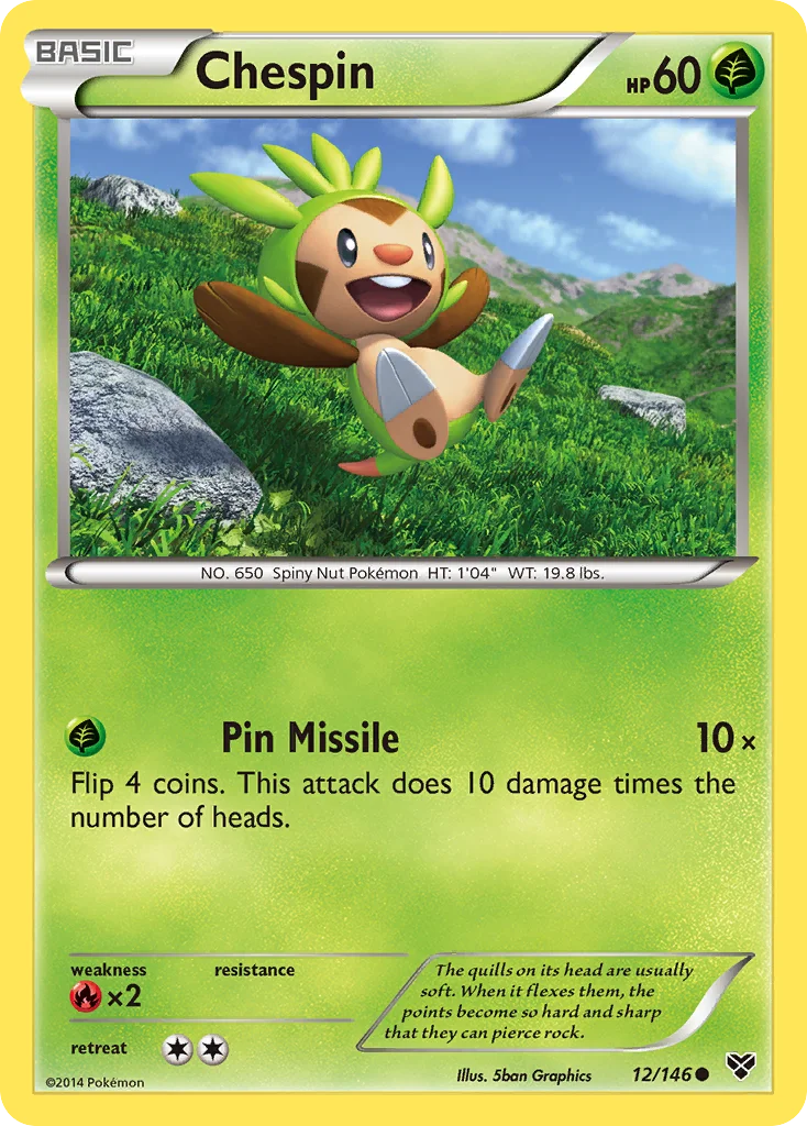 Chespin Pokemon card
