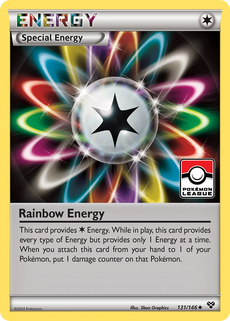 Rainbow Energy Pokemon card