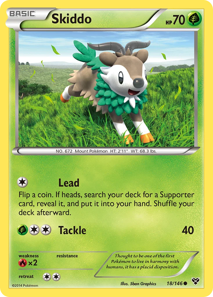 Skiddo Pokemon card