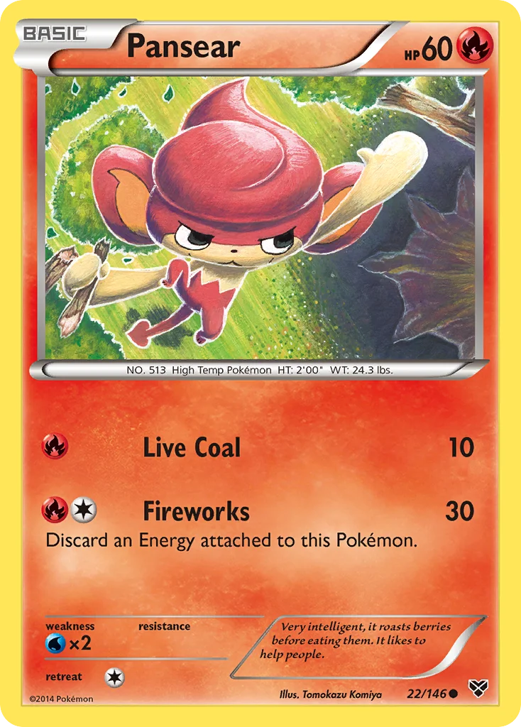 Pansear Pokemon card