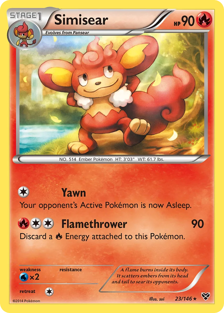 Simisear Pokemon card