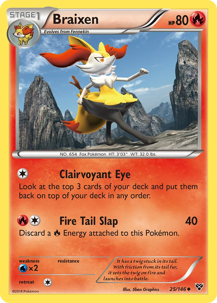 Braixen Pokemon card
