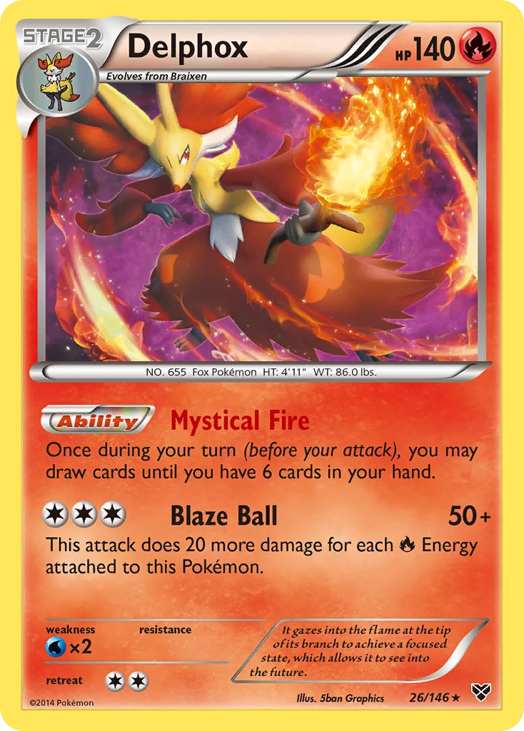 Delphox Pokemon card