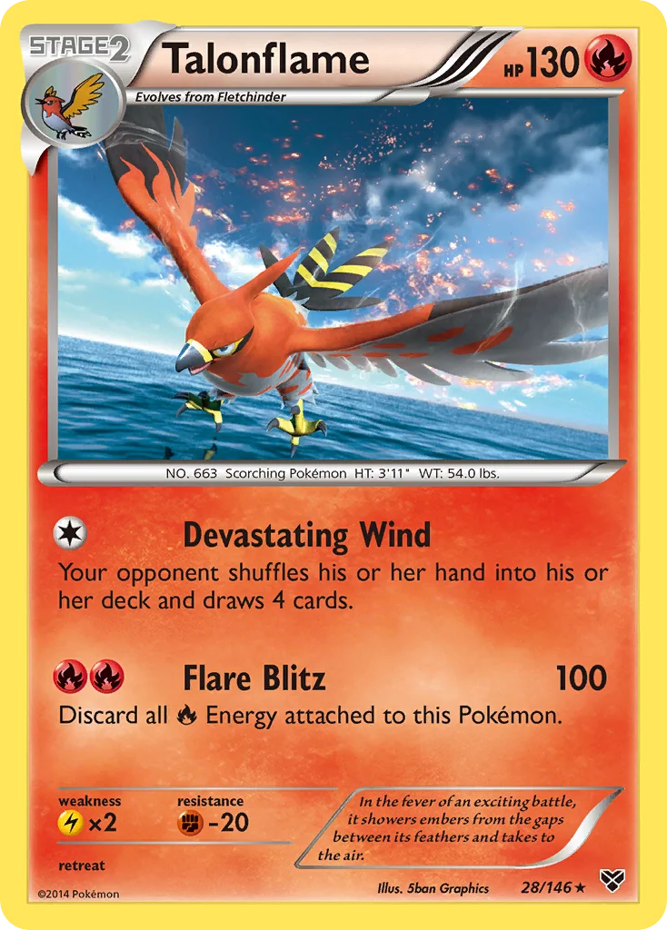 Talonflame Pokemon card