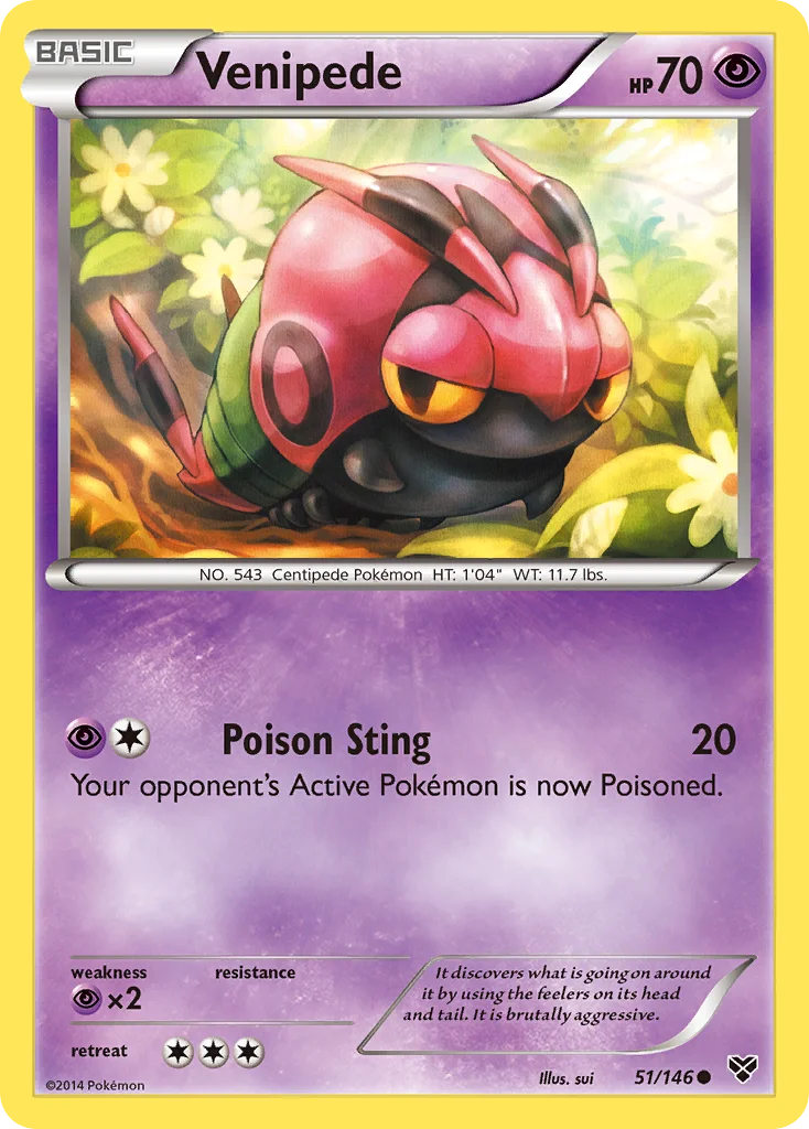 Venipede Pokemon card