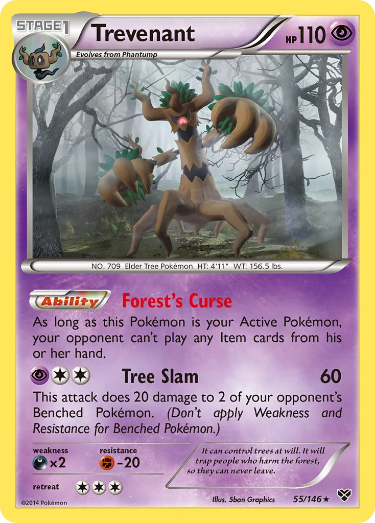 Trevenant Pokemon card