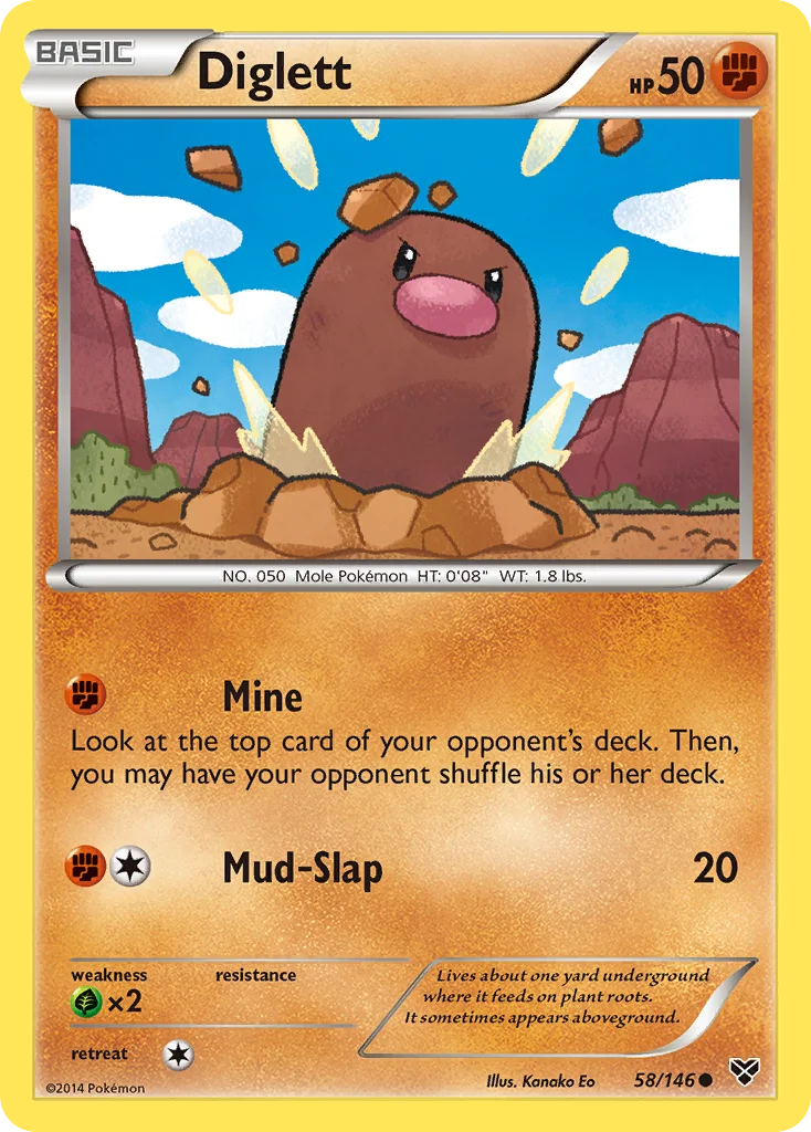 Diglett Pokemon card