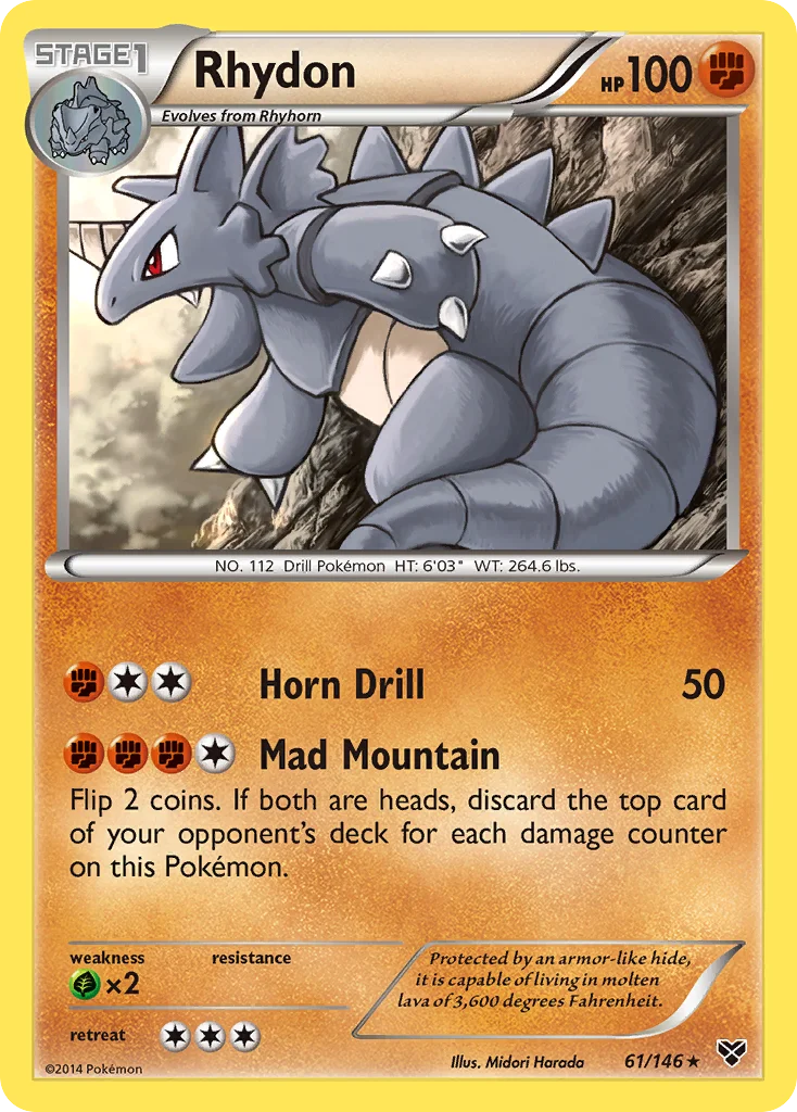 Rhydon Pokemon card