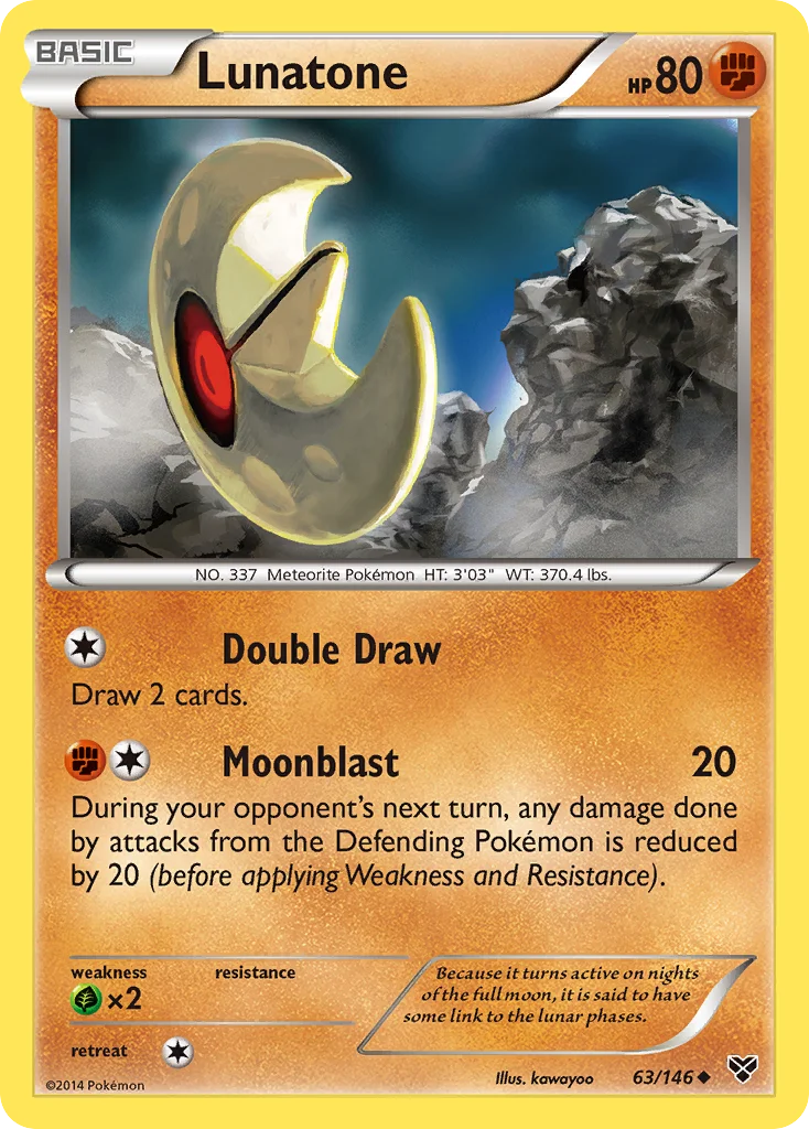 Lunatone Pokemon card
