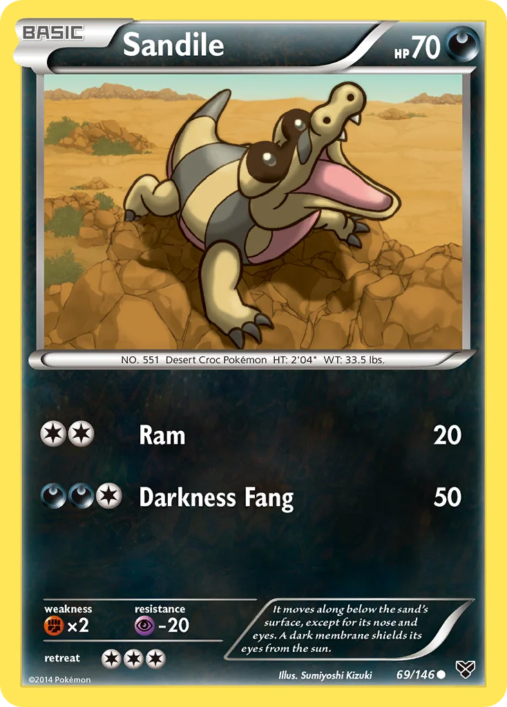 Sandile Pokemon card