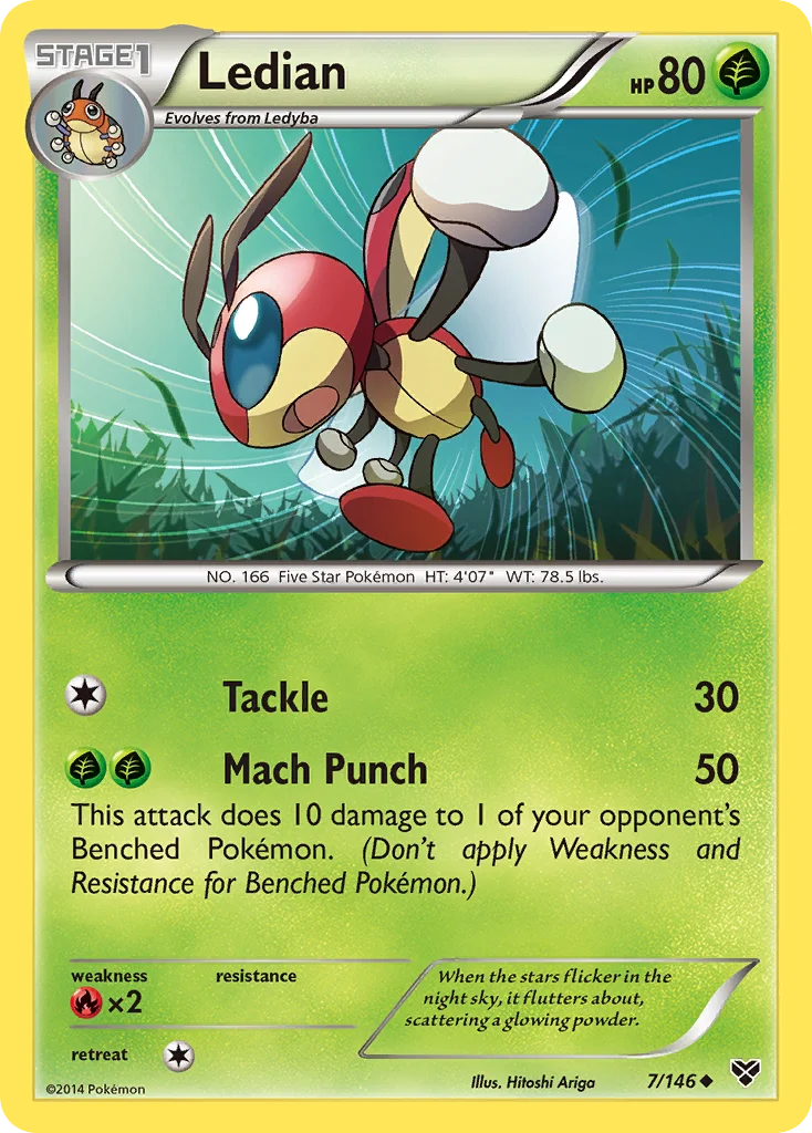 Ledian Pokemon card