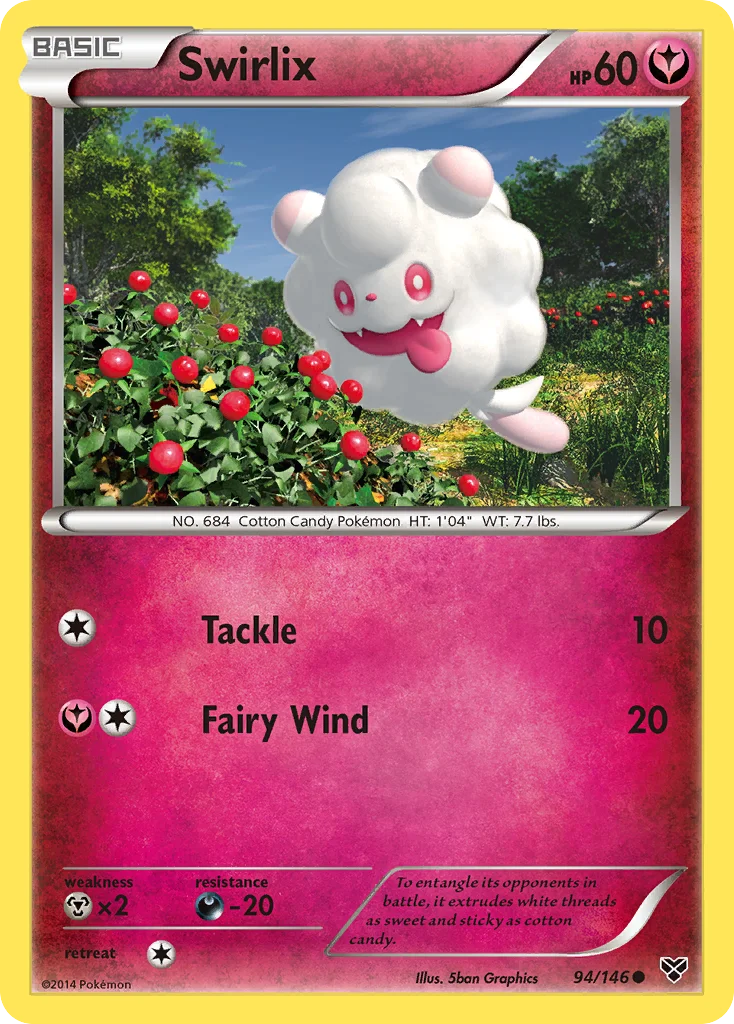 Swirlix Pokemon card