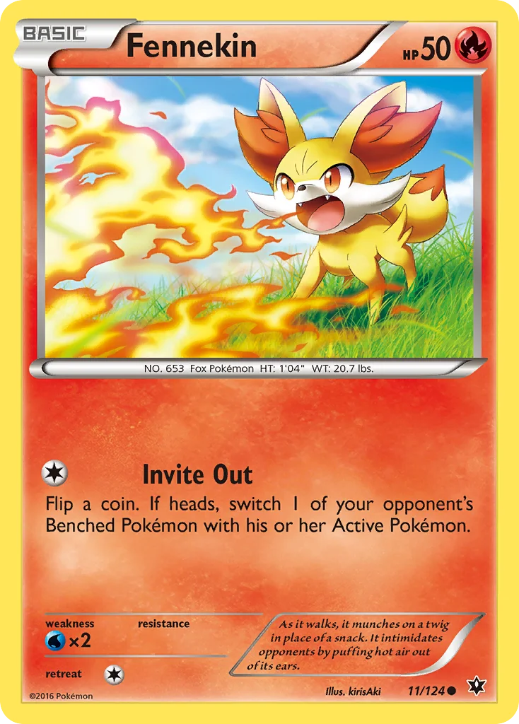Fennekin Pokemon card