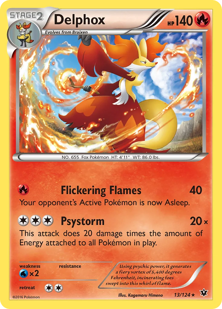 Delphox Pokemon card