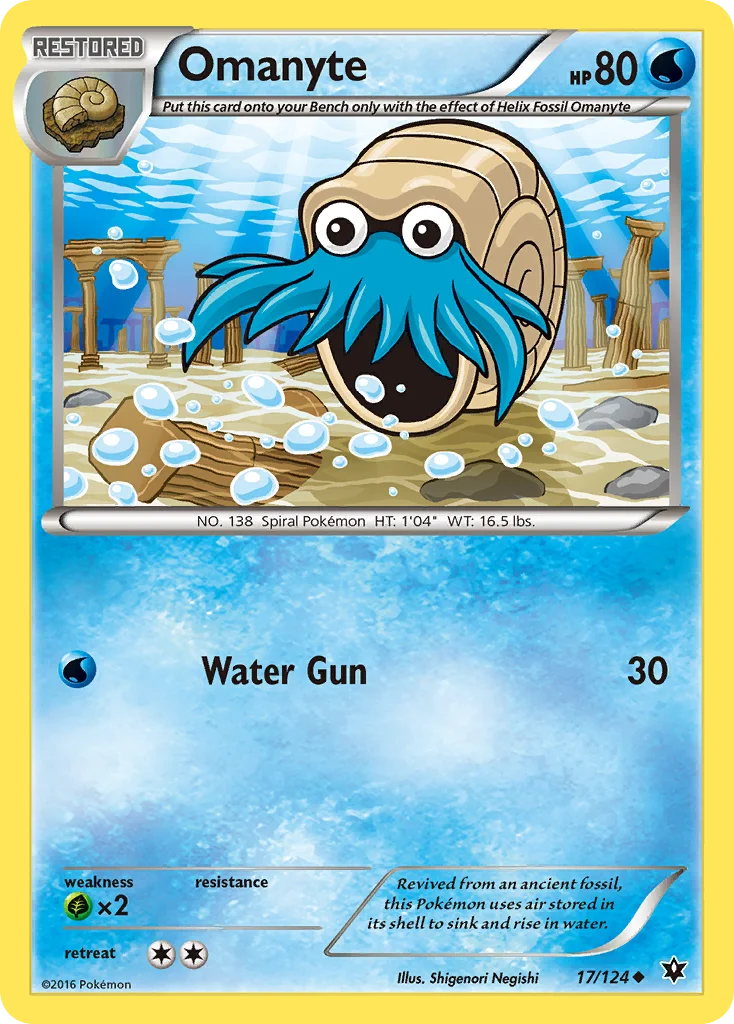Omanyte Pokemon card