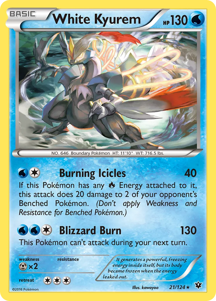 White Kyurem Pokemon card