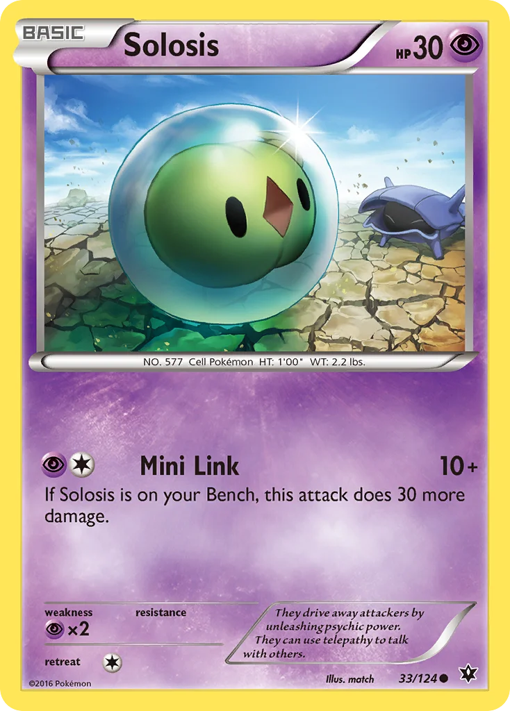 Solosis Pokemon card