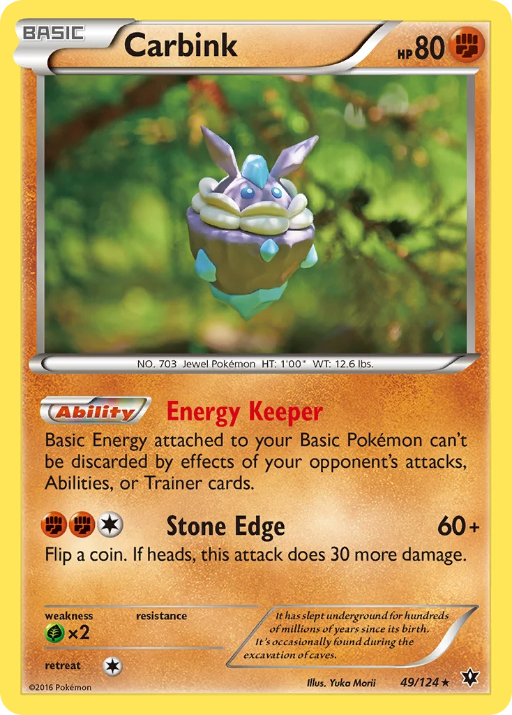 Carbink Pokemon card
