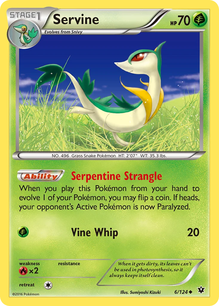 Servine Pokemon card
