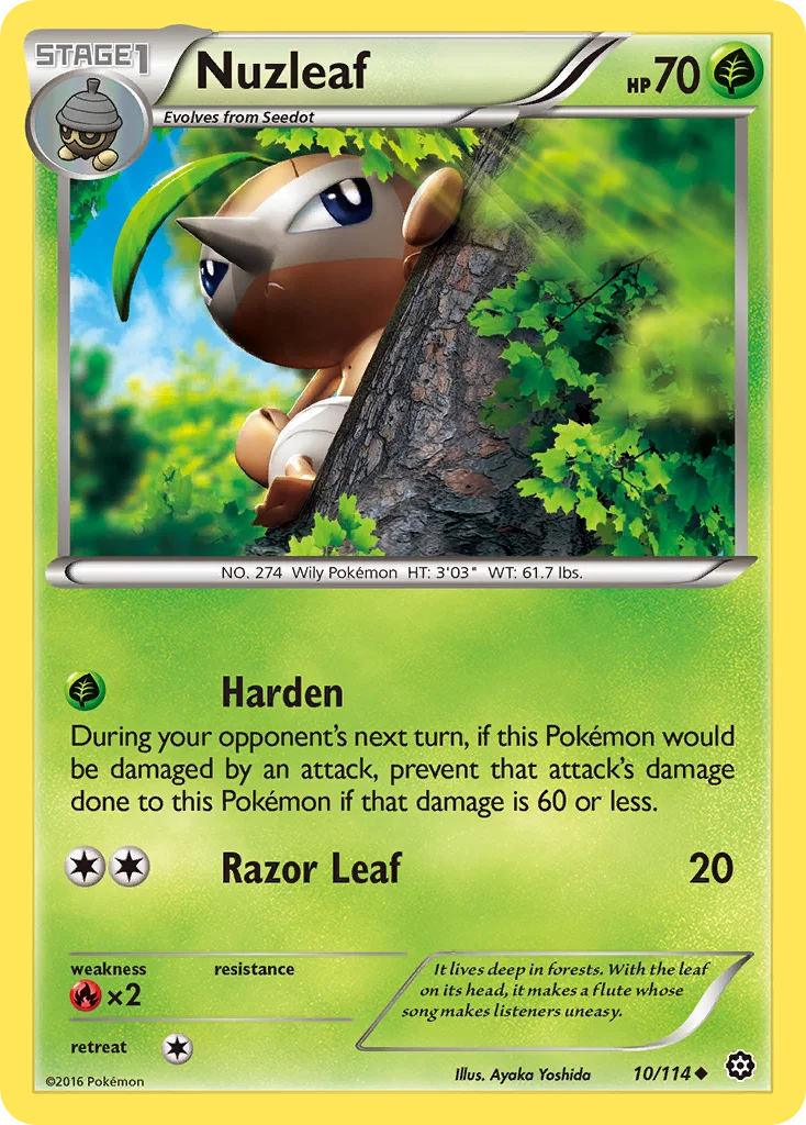 Nuzleaf Pokemon card