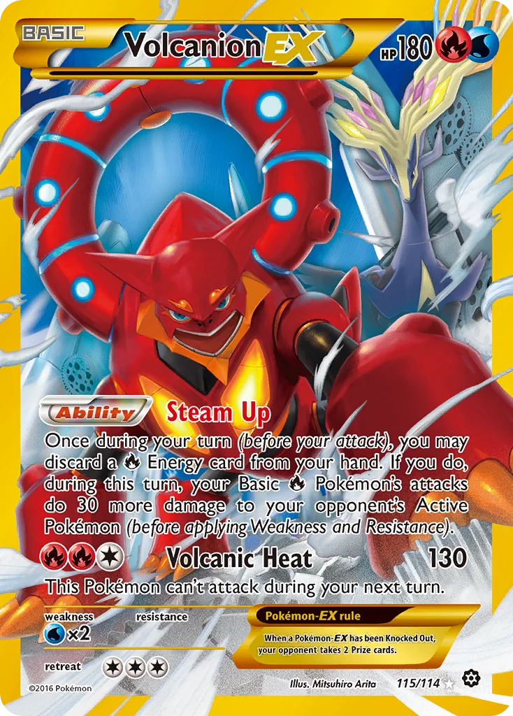 Volcanion-EX Pokemon card