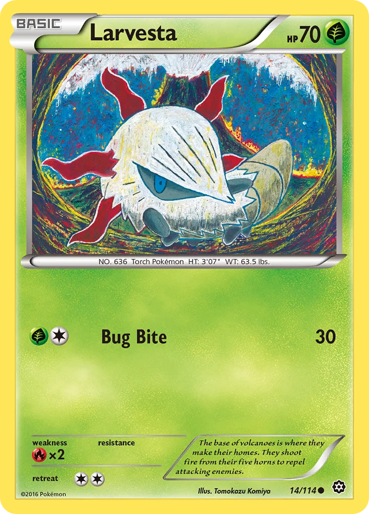 Larvesta Pokemon card