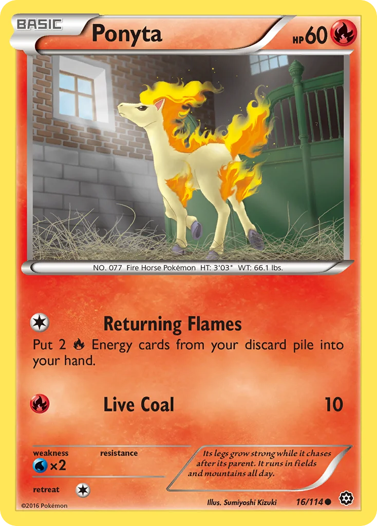 Ponyta Pokemon card