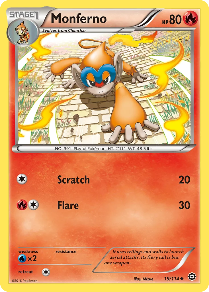 Monferno Pokemon card