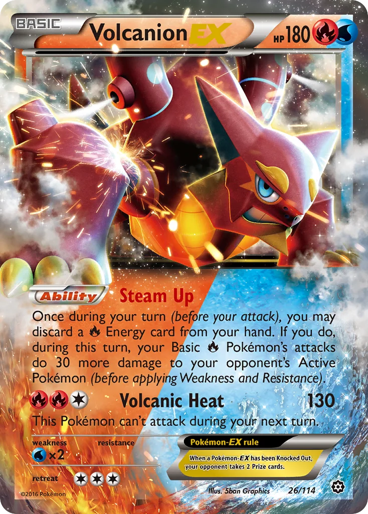 Volcanion-EX Pokemon card