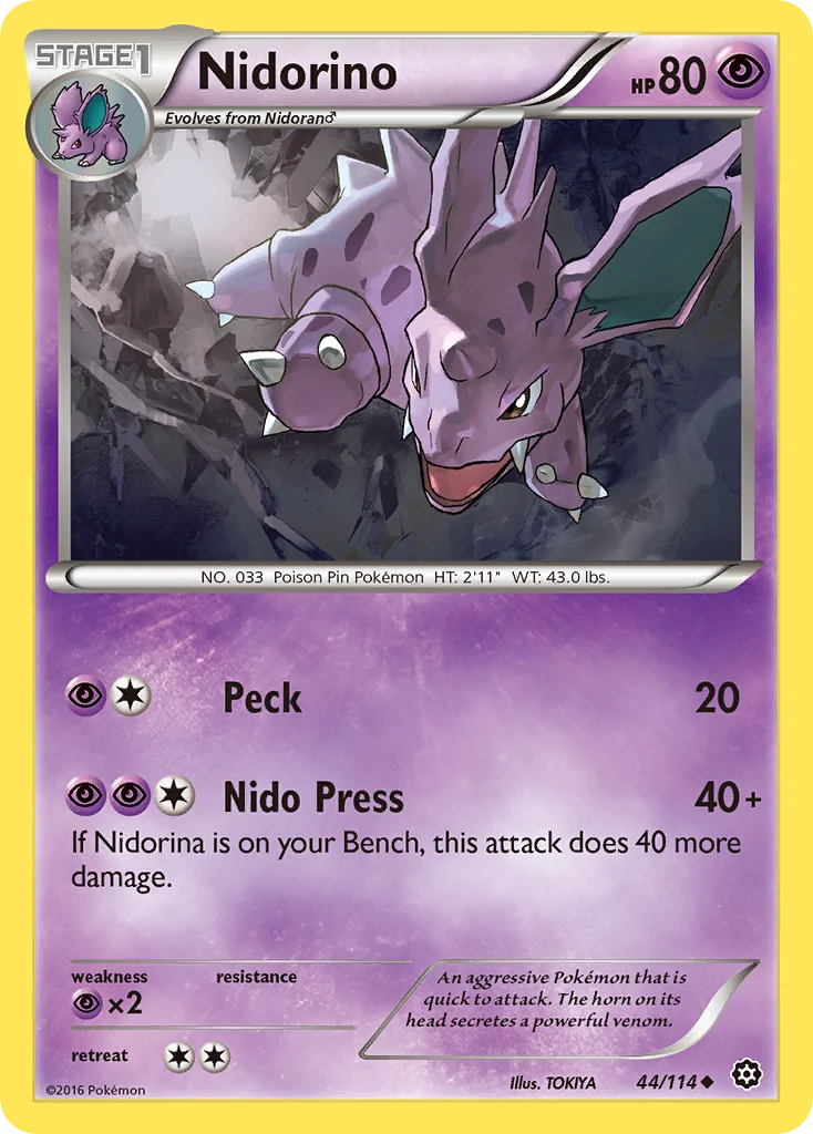 Nidorino Pokemon card