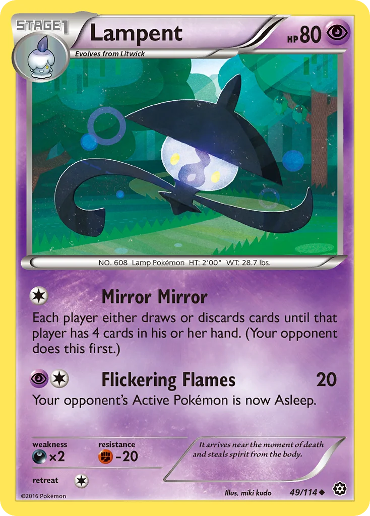 Lampent Pokemon card